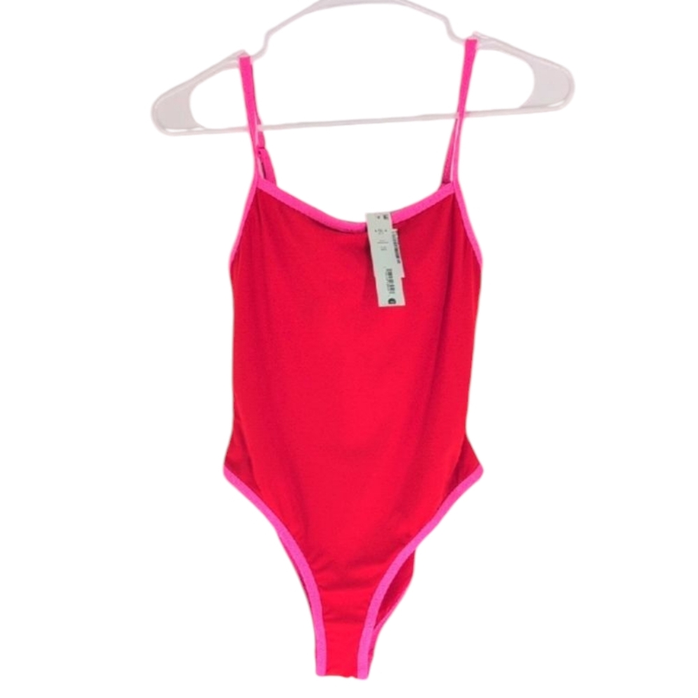 Aqua red and pink One-Piece Swimsuit Size XS NWT .